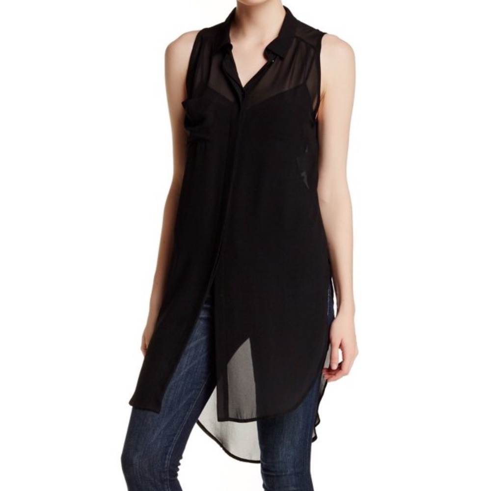 Nordstrom Lush Sleeveless Button Down Tunic